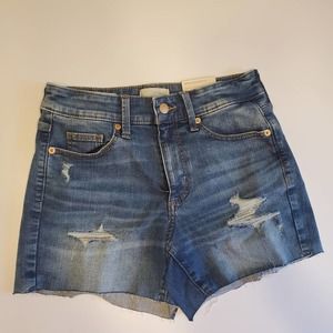 Women's High-Rise Midi Jean Shorts - Universal Thread, Size 2